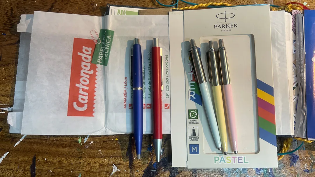 The pens purchased at the Funchal, Portugal store Cartonada-Angeline-Marie-Martínez