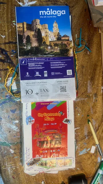 maps and collage from Malaga Spain tourist maps