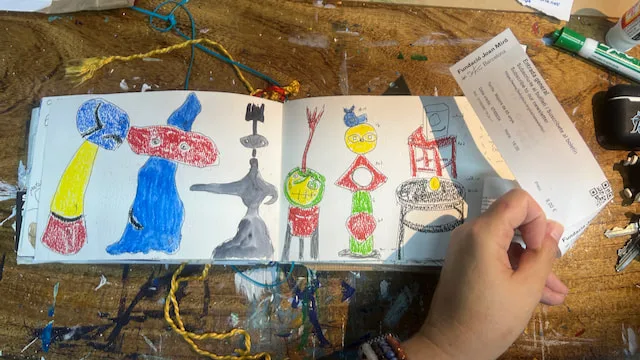 Miro Museum sketchbook page by Angeline Marie Martinez
