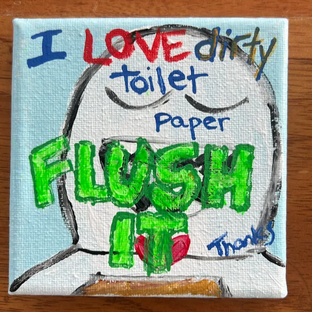 acrylics on canvas 4x4 inches by Angeline Marie Martinez