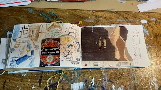 Paella Restaurant sketchbook page by Angeline Marie Martinez