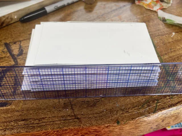 Cardstock from Paper from box cut down 