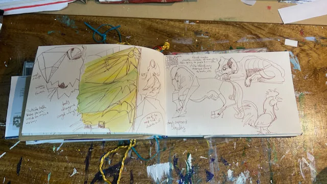 Sagrada Familia sketchbook page by Angeline Marie Martinez